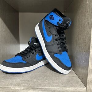 Jordan Athletic Shoes Black and Blue
